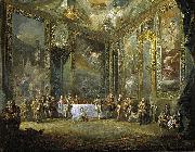 Luis Paret y alcazar Carlos III comiendo ante su corte oil painting reproduction